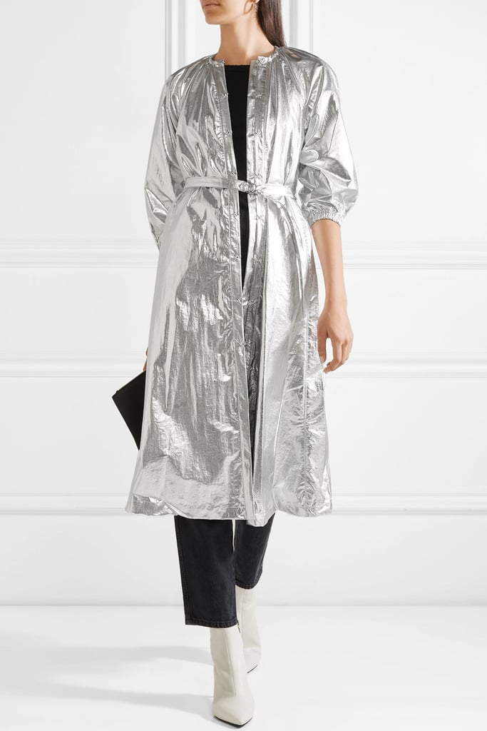 Opening Ceremony Metallic Shell Trench Coat