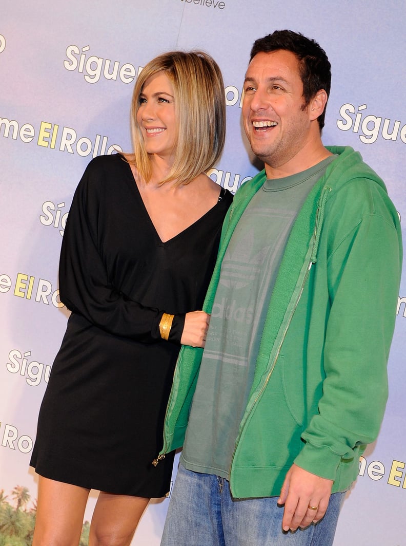 Adam Sandler and Jennifer Aniston at a "Just Go With It" Photocall in 2011