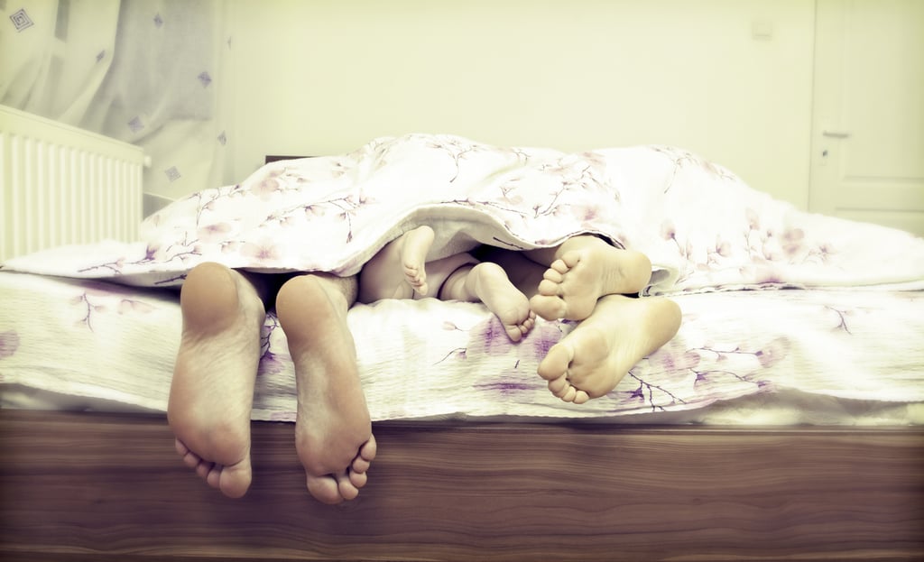The time (oh wait, every night) I said, "No more sleeping in mom and dad's bed!"