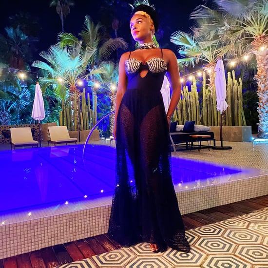 Janelle Monáe Wears a Seashell PatBO Dress on Vacation