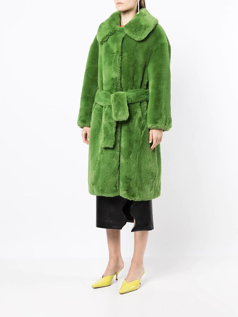 Jakke Tie-Fastening Faux Fur Coat