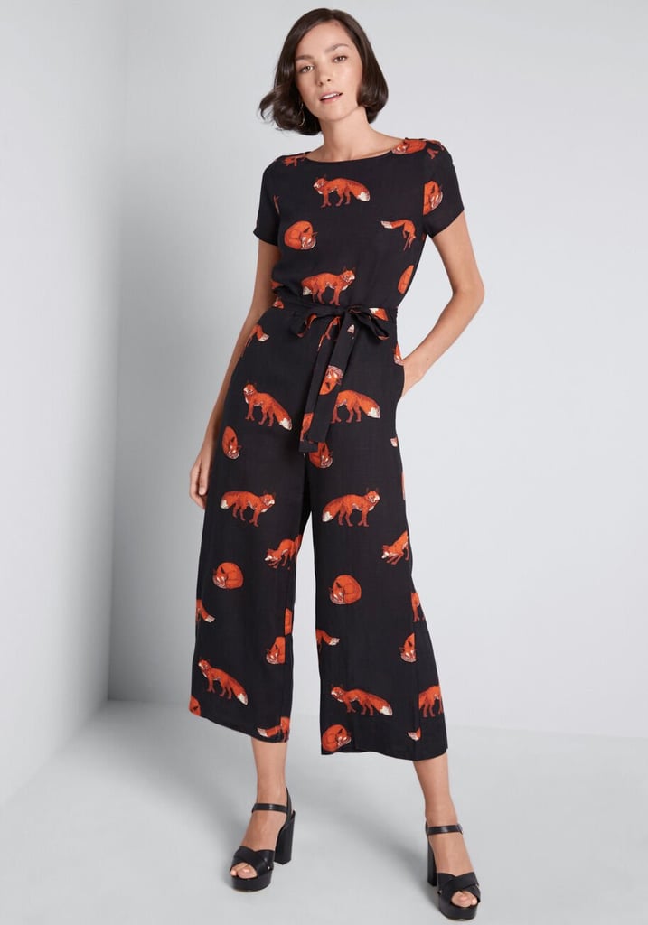 Modcloth Bold Notion Tie-Waist Jumpsuit