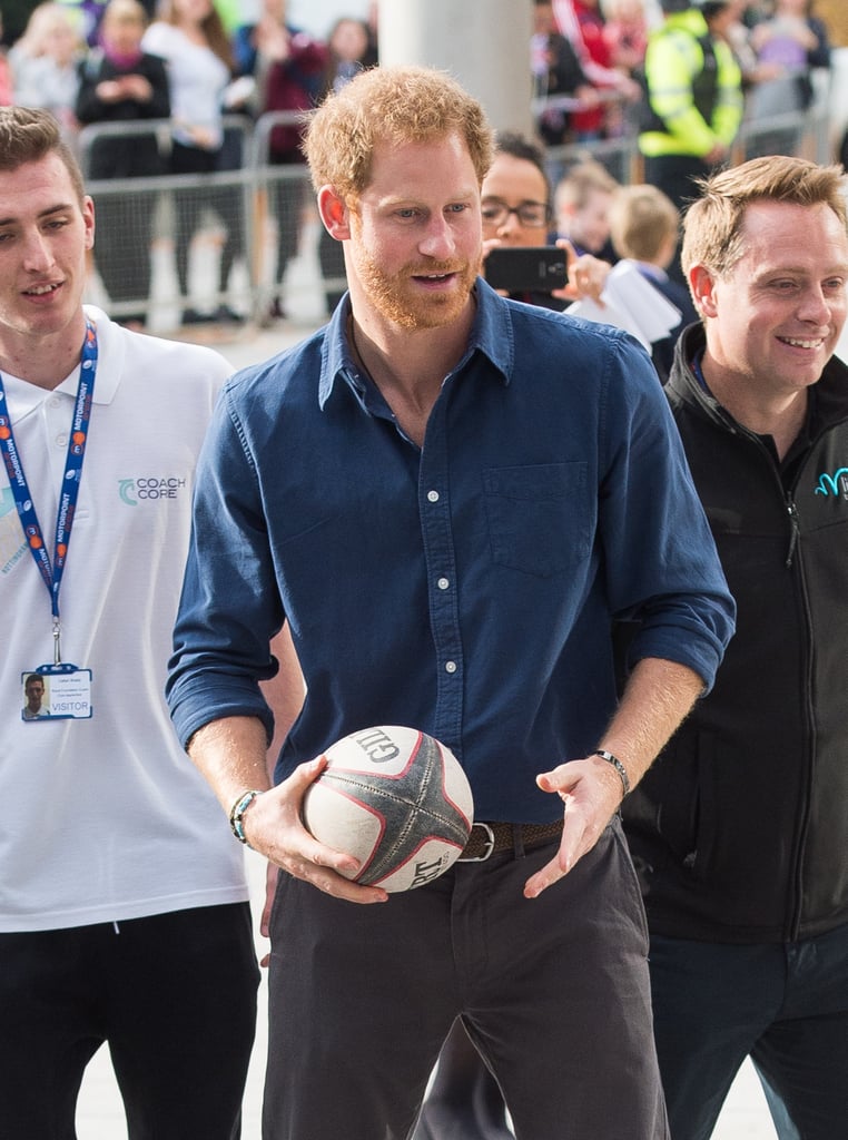Prince Harry at Russell Youth Centre in Nottingham 2016