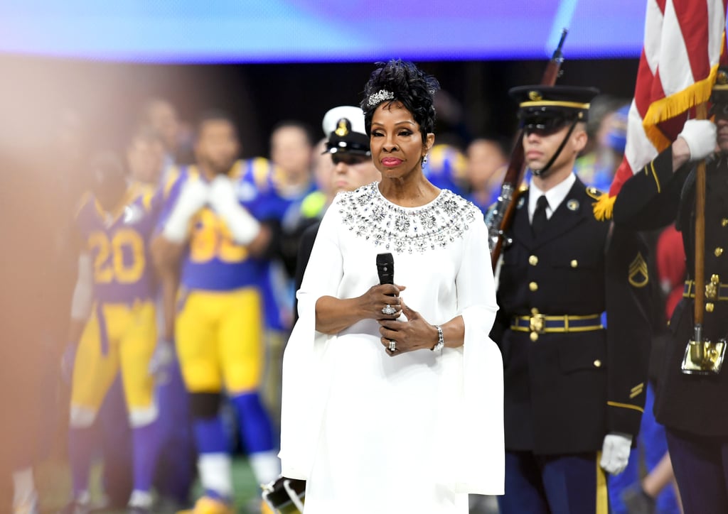 National anthem performer, Gladys Knight.