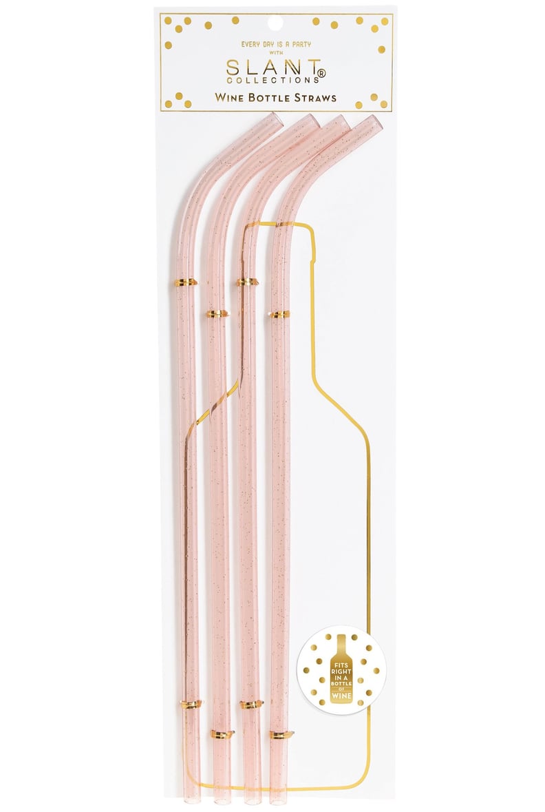 Glitter Wine Bottle Straws