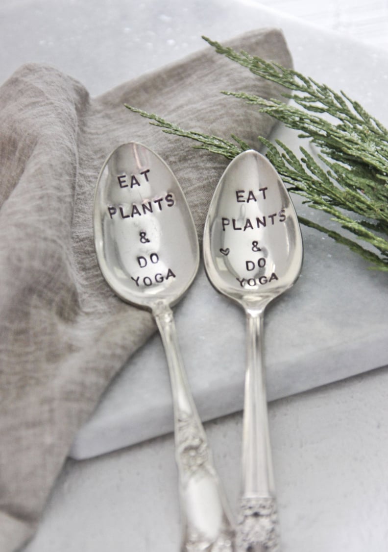 AndThenAgainDesigns Eat Plants & Do Yoga Stamped Spoons