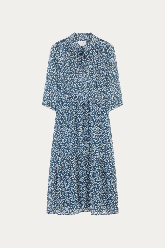 Mandy Moore Blue Floral Dress by RIXO August 2019 | POPSUGAR Fashion