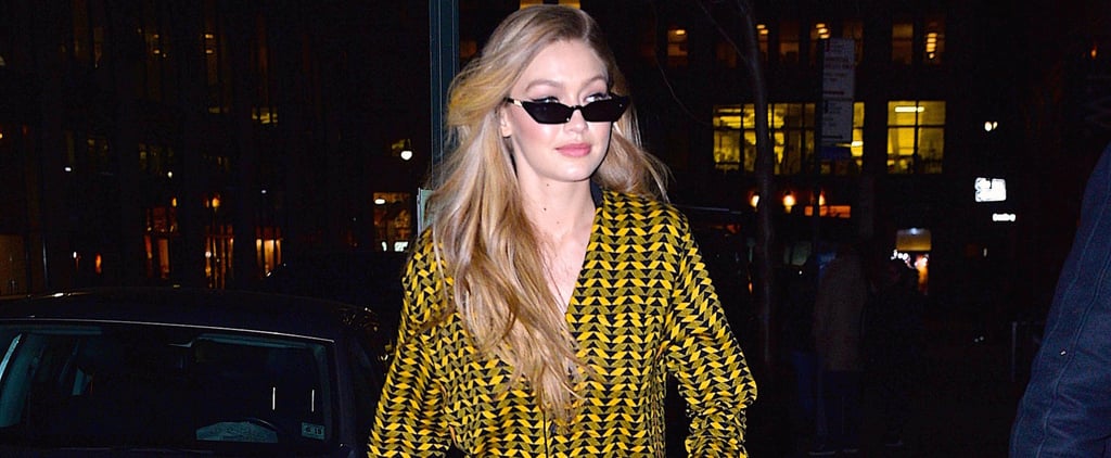 Gigi Hadid Yellow Button Down Shirt