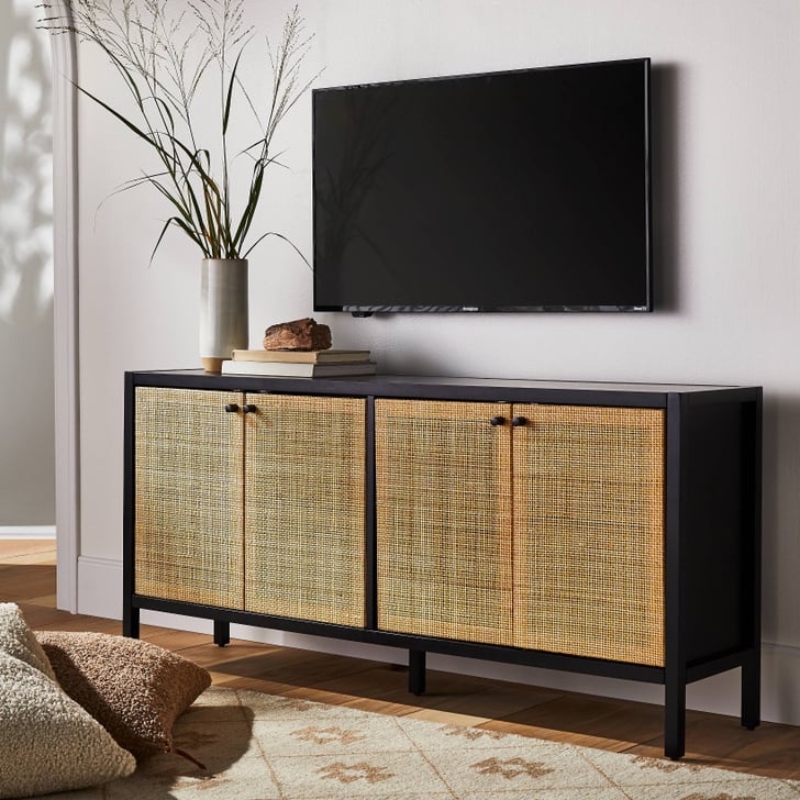 Black cane media console deals