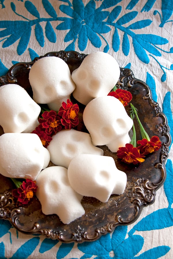 Keep these beautiful molded skulls clean and simple.