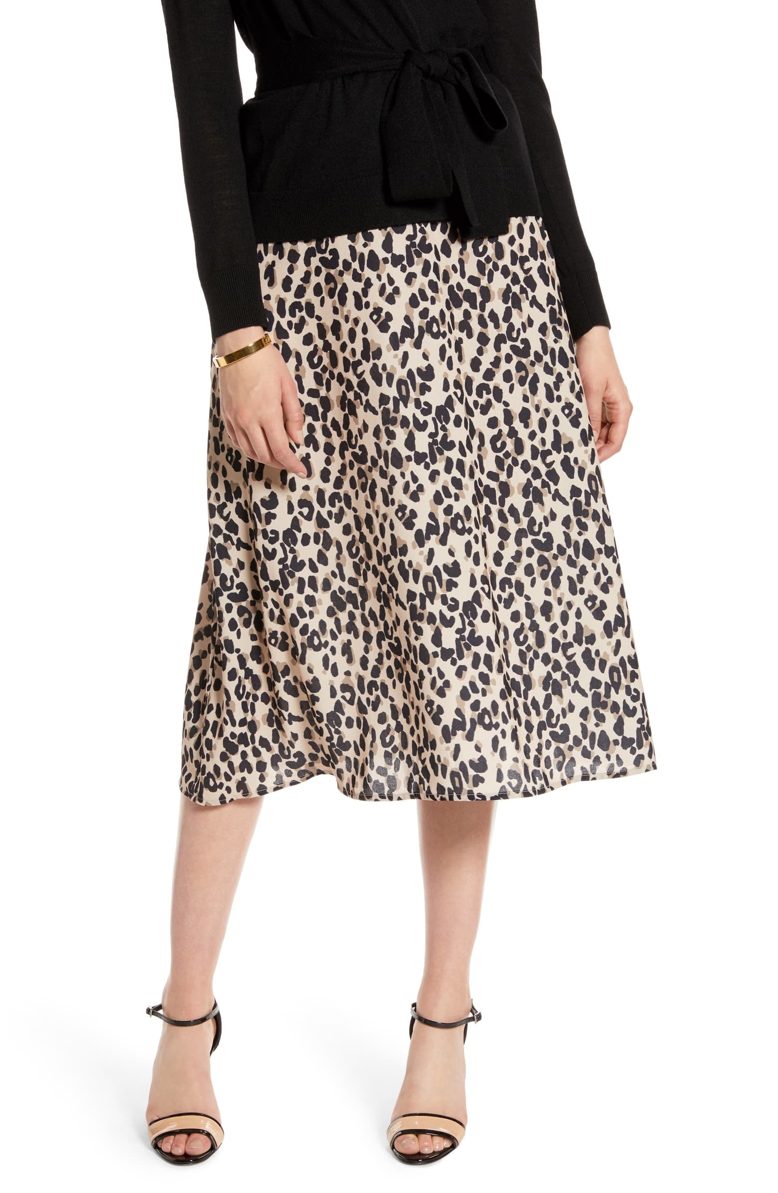 Halogen leopard new arrivals midi skirt