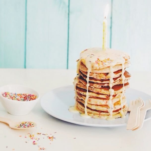 Treat yourself to a vegan version of funfetti pancakes when you have something special to celebrate. 
Source: Instagram user misssputnik