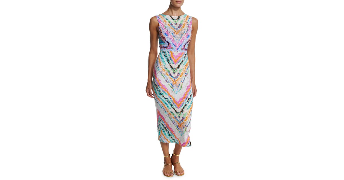 Mara Hoffman Rainbow-Print Tie-Back Dress ($273) | Mindy Kaling Missoni ...