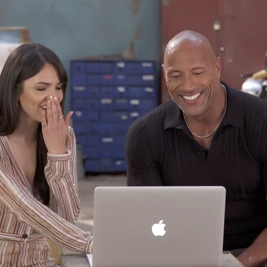 Dwayne Johnson Eiza González Hobbs and Shaw Interview Video