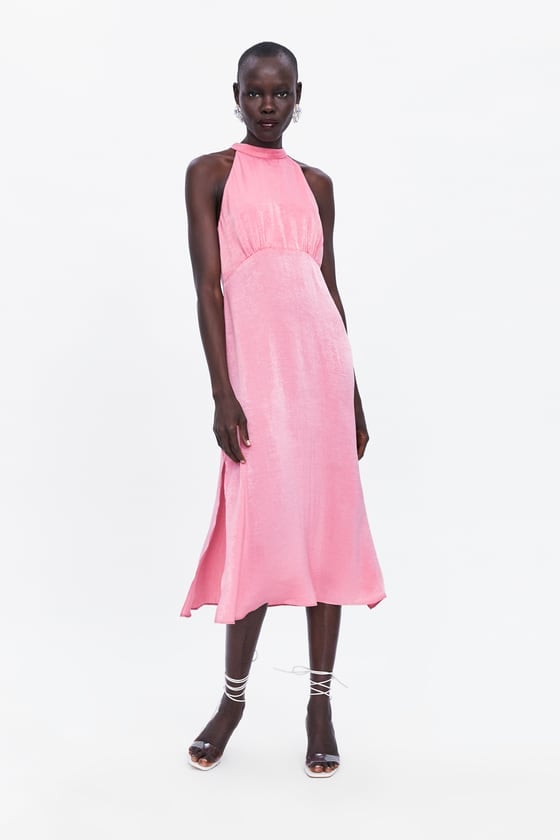 Zara Satin Midi Dress