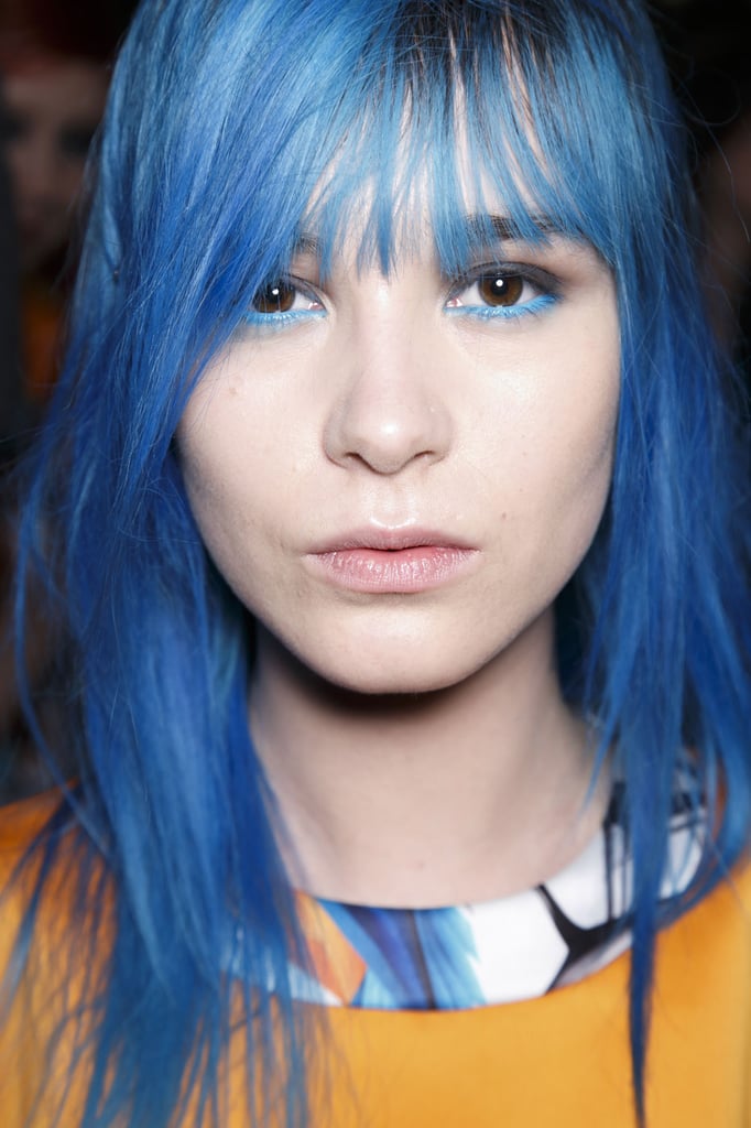 Blue Eye Makeup London Fashion Week Fall 2014 Hair And Makeup