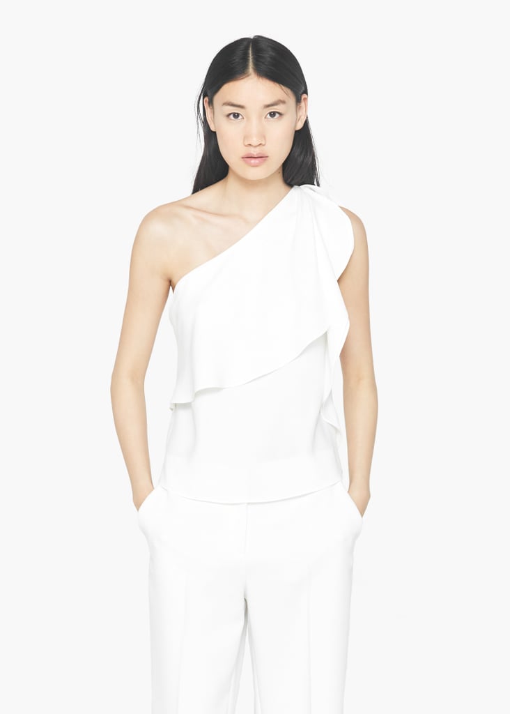 Mango Asymmetric Ruffle Top ($51)
