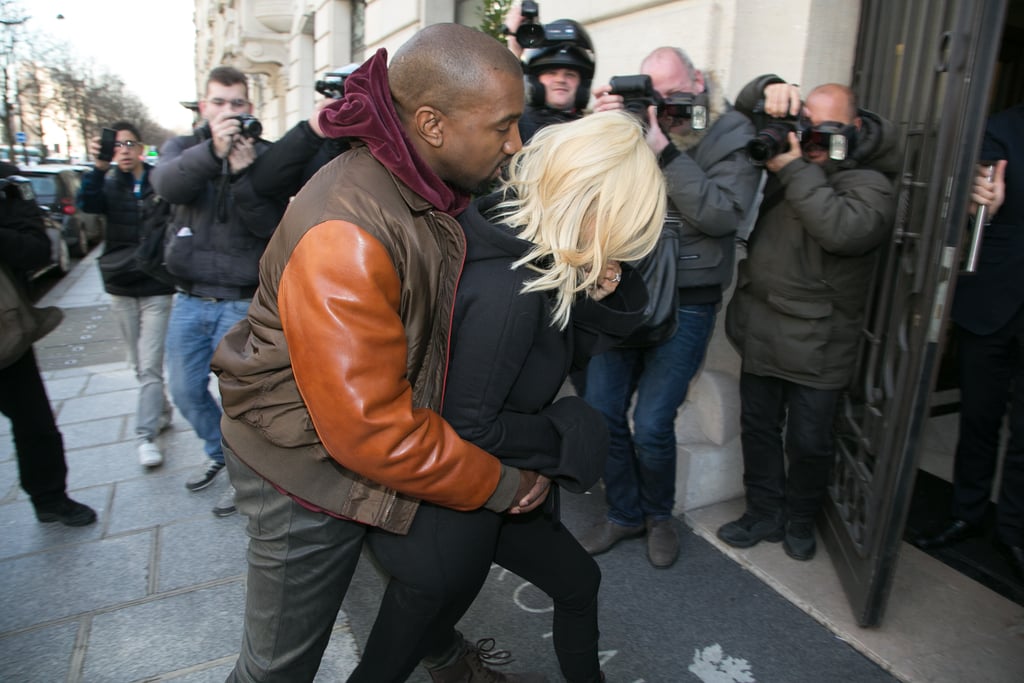 Kanye West and Kim Kardashian in Paris