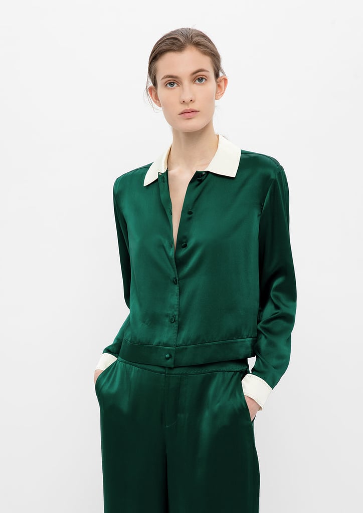 "As much as I love a good silk pajama top, Thakoon's hunter green charmeuse version ($225) isn't complete without the matching pants ($275). I'm so ready to wear the set with a pair of white sneakers when I travel and sleek leather boots and a bomber when I hit the street." — SW