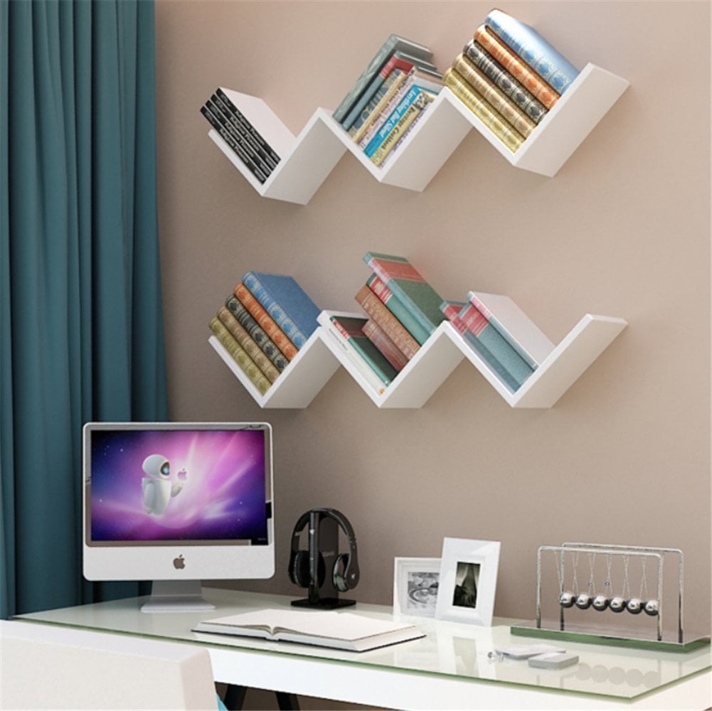 Homfa Corner Wall Shelf Wall Storage Organiser