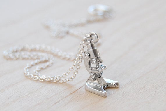 tiny microscope necklace