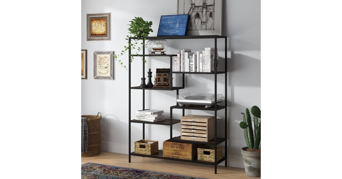 Bookshelf Room Dividers Hayner 65'' H x 48'' W Geometric Bookcase 28