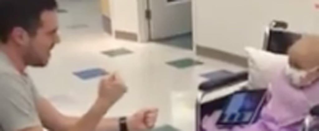 Male Nursing Singing to Little Girl With Cancer