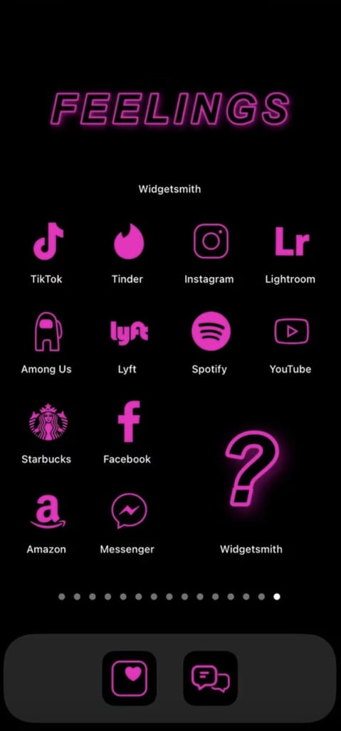 Neon TikTok App Icon Pack
