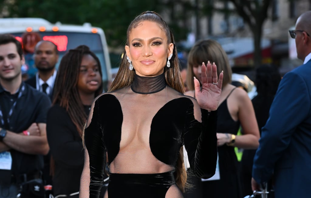 J Lo Wears Sheer, Crystal-Embellished Bodysuit Onstage