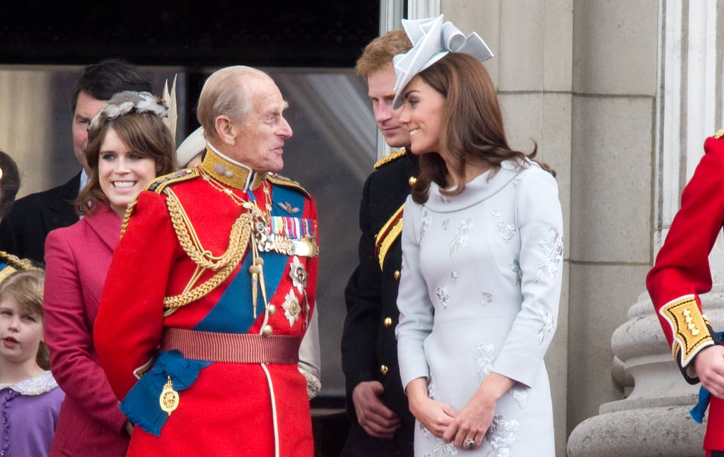 He, Kate, and Harry carried on a conversation on the Buckingham Palace balcony in 2012.