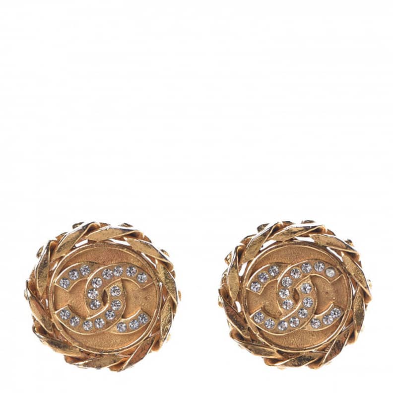 Chanel Vintage CC Button Clip On Earrings Chanel | The Luxury Closet