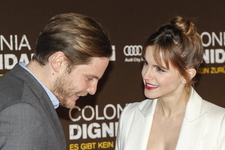 Daniel Bruehl couldn't look her in the eye.