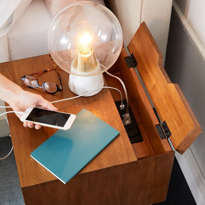 Bedroom: West Elm Mid-Century Charging Nightstand