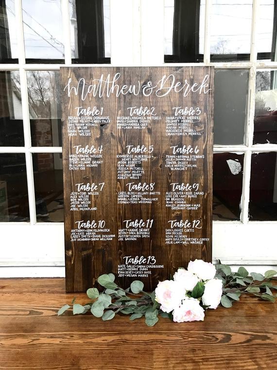 Custom Wood Wedding Seating Chart Sit Back And Relax Because We Found The Best Seating Charts For Any Kind Of Wedding Popsugar Love Sex Photo 106