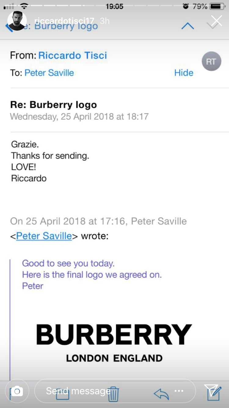 Burberry new logo instagram deals
