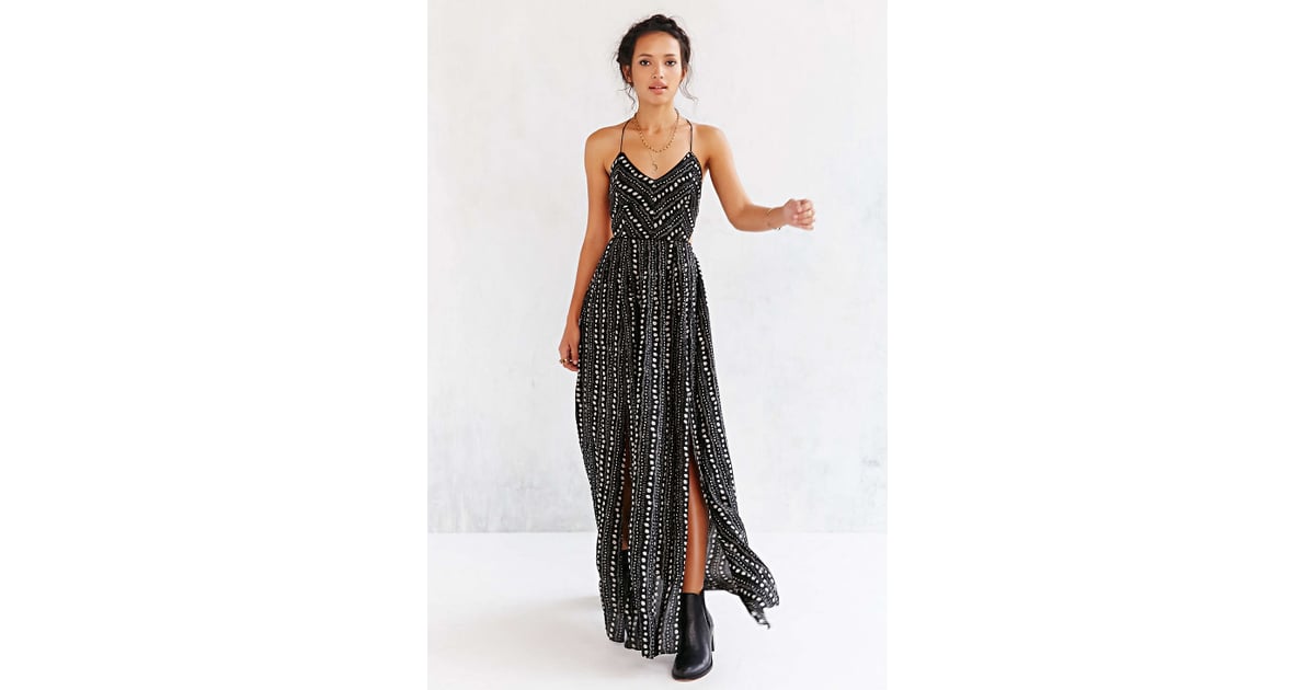Ecote strappy black safari maxi dress ($98) | Stylish Beach Cover-Ups ...