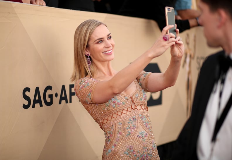 When Emily Blunt Looks That Good, a Selfie Is Needed