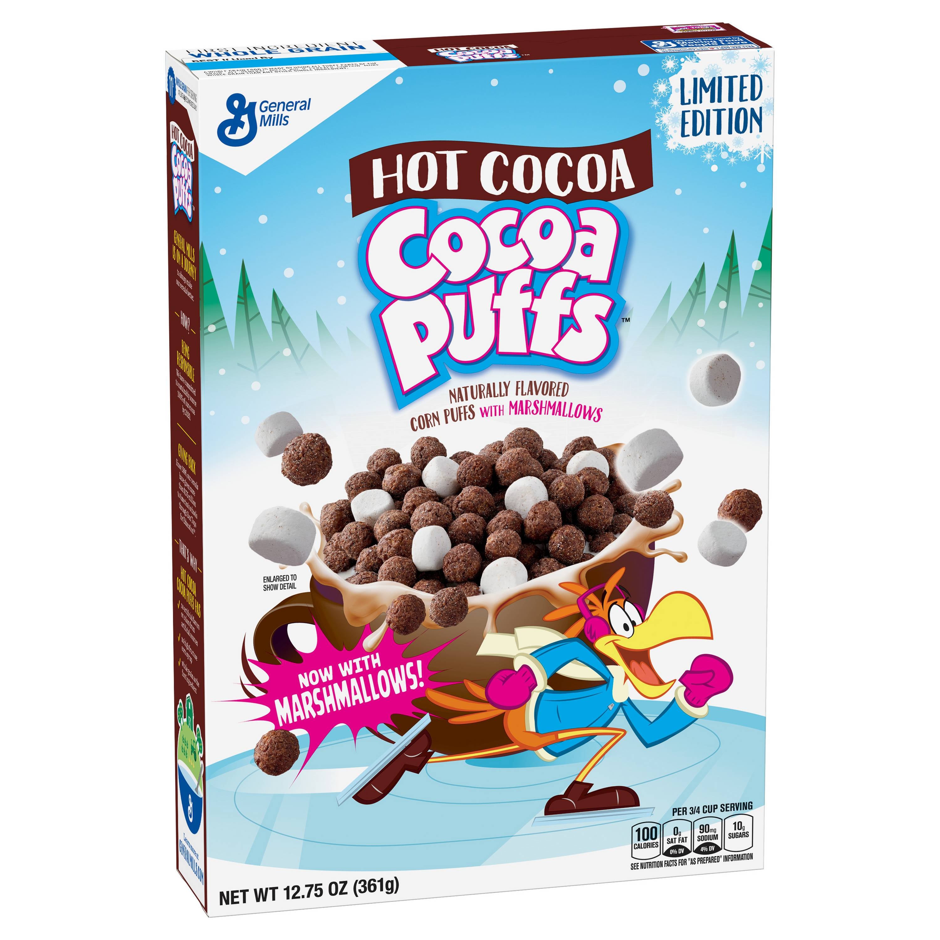 cocoa puffs cereal box cover