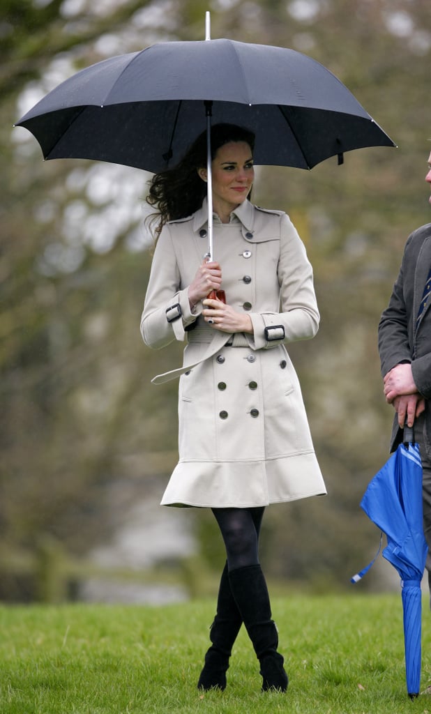 Kate Middleton wearing Burberry.