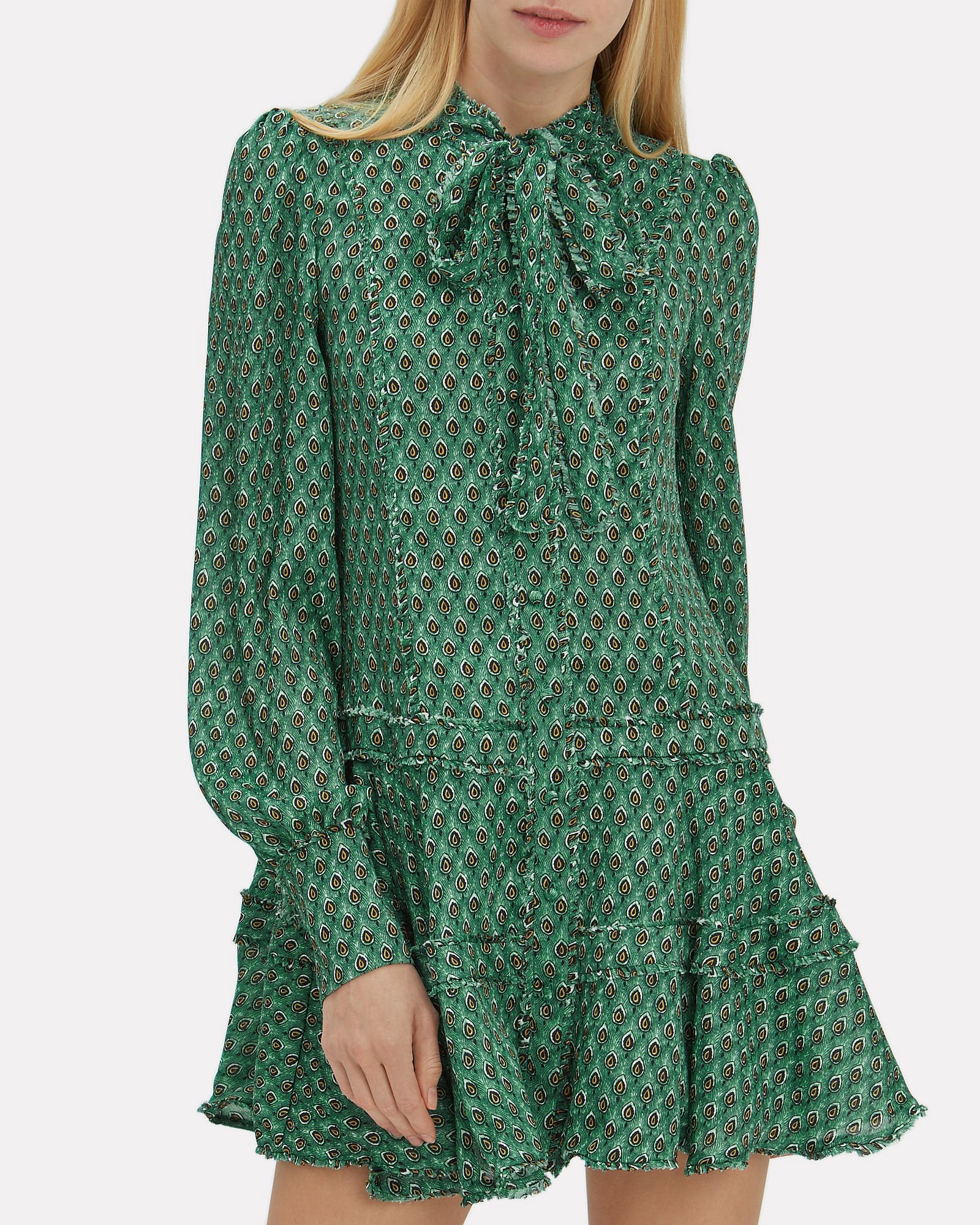 Michael kors green outlet peacock dress
