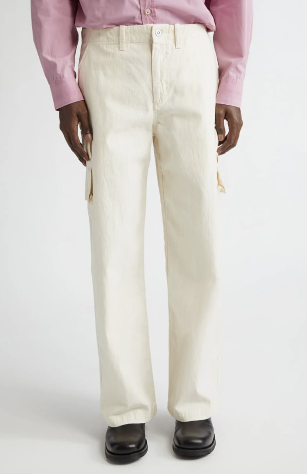 Our Legacy Mount Pinstripe Cotton Cargo Pants