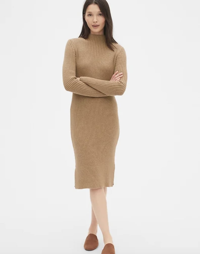 Gap Ribbed Mockneck Sweater Dress