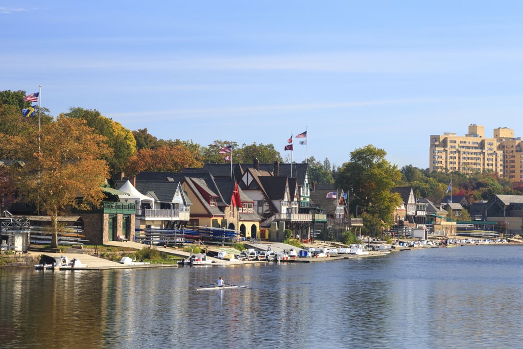 Admire the beauty of Boathouse Row along the Schuylkill River.