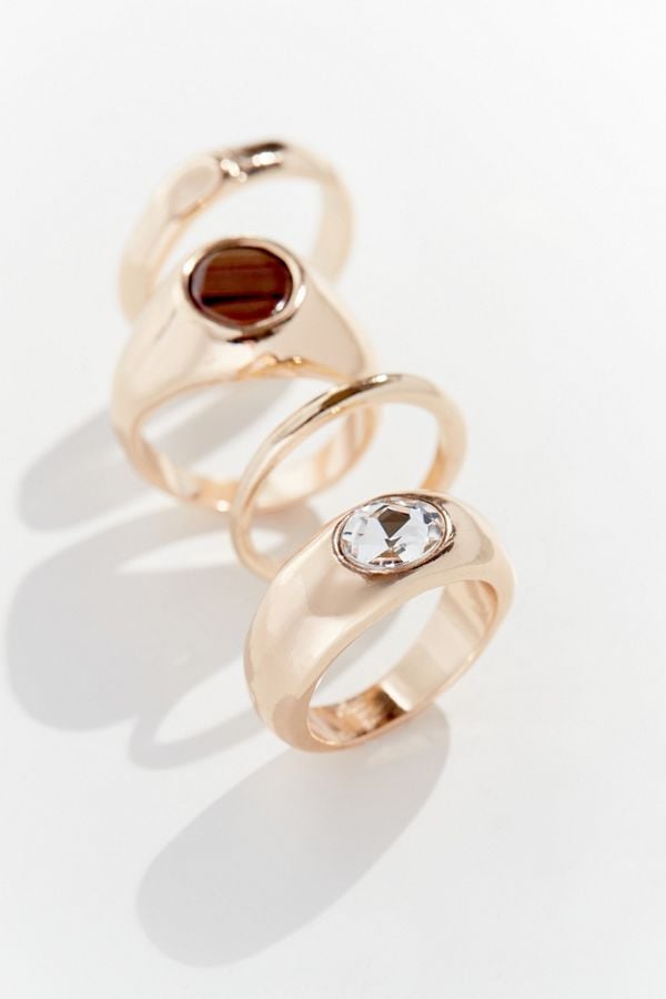 Urban Outfitters Haven Hammered Ring Set