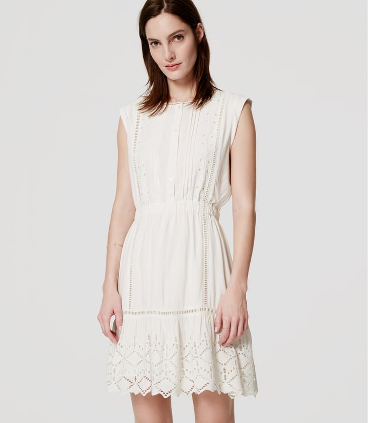 LOFT Pueblo Dress ($98) | Best White Dresses For Summer | POPSUGAR ...