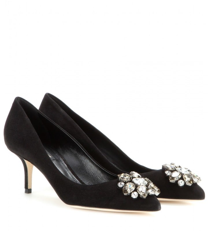 Dolce & Gabbana Bellucci Embellished Suede Pumps ($845)