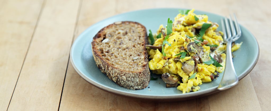Scrambled Eggs With Mushrooms and Goat Cheese