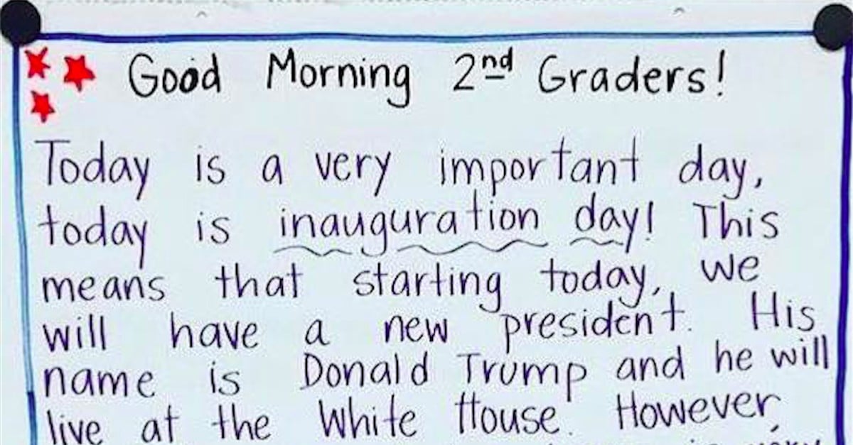Note to Students on Inauguration Day | POPSUGAR Family