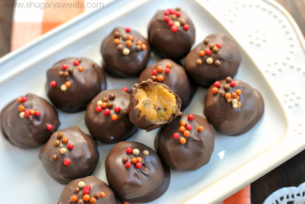 Pumpkin Chocolate Chip Cookie Dough Truffles