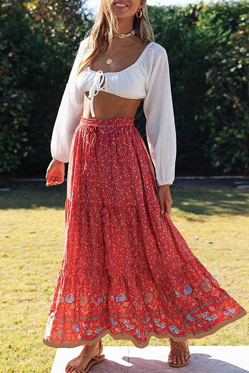 Zesica Floral Printed Maxi Skirt